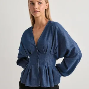 Nelly - Blå - My Favorite Denim Blouse