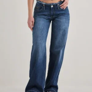 Nelly - Blå - No Waist Loose Jeans