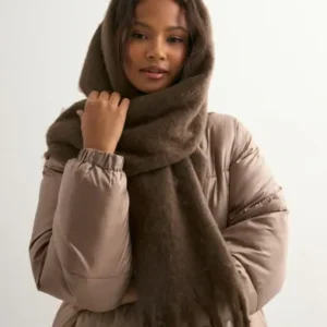 Nelly - Brun - Chunky Fuzzy Scarf