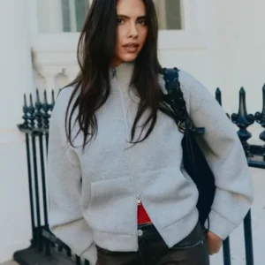Nelly - Grå - Scuba Zip Sweat