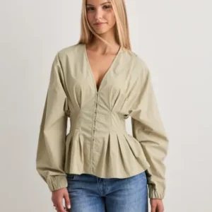 Nelly - Grøn - My Favorite Pleat Blouse