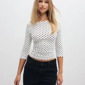 Nelly - Hvid - Perfect Basic Half Sleeve Top