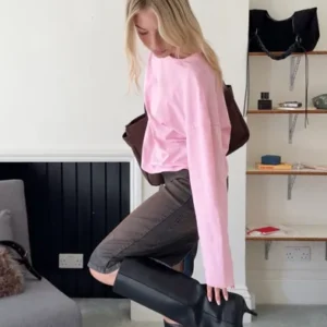 Nelly - Pink - Relaxed Long Sleeve Top