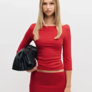 Nelly - Rød - Perfect Basic Half Sleeve Top
