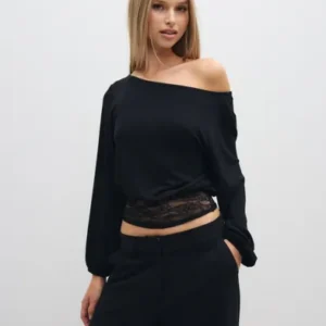 Nelly - Sort - Waist Focus Lace Top
