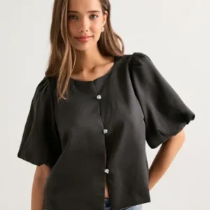 Neo Noir - Brun - Aisa Dull Satin Blouse