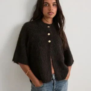 Neo Noir - Brun - Benuta Fluffy Knit Cardigan