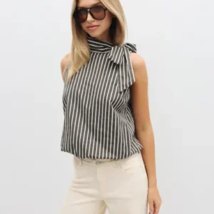 Neo Noir - Brun - Veda Wide Stripe Top