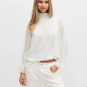 Neo Noir - Hvid - Dorellie Dot Blouse