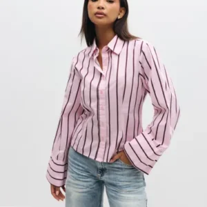 Neo Noir - Pink - Rosa Wide Stripe Shirt