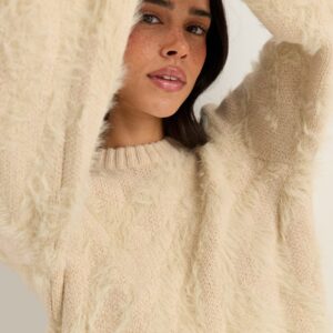 Objhollow L/S RE KNIT PULLOVER