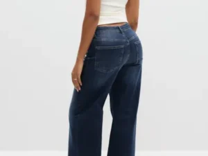 Only - Blå - Onlmadison Blush Hw Wide Dnm DOT229