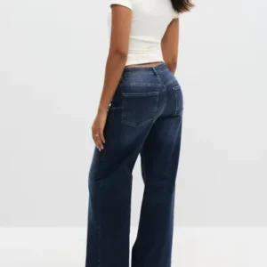 Only - Blå - Onlmadison Blush Hw Wide Dnm DOT229