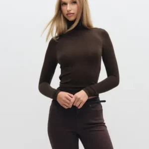 Only - Brun - Onlglamour L/S Roll-Neck Top Jrs No