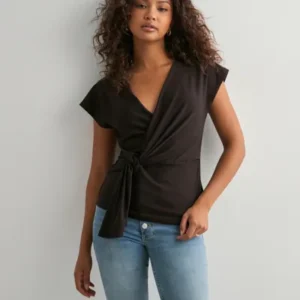 Only - Brun - Onlsilja S/L Twist Top Jrs