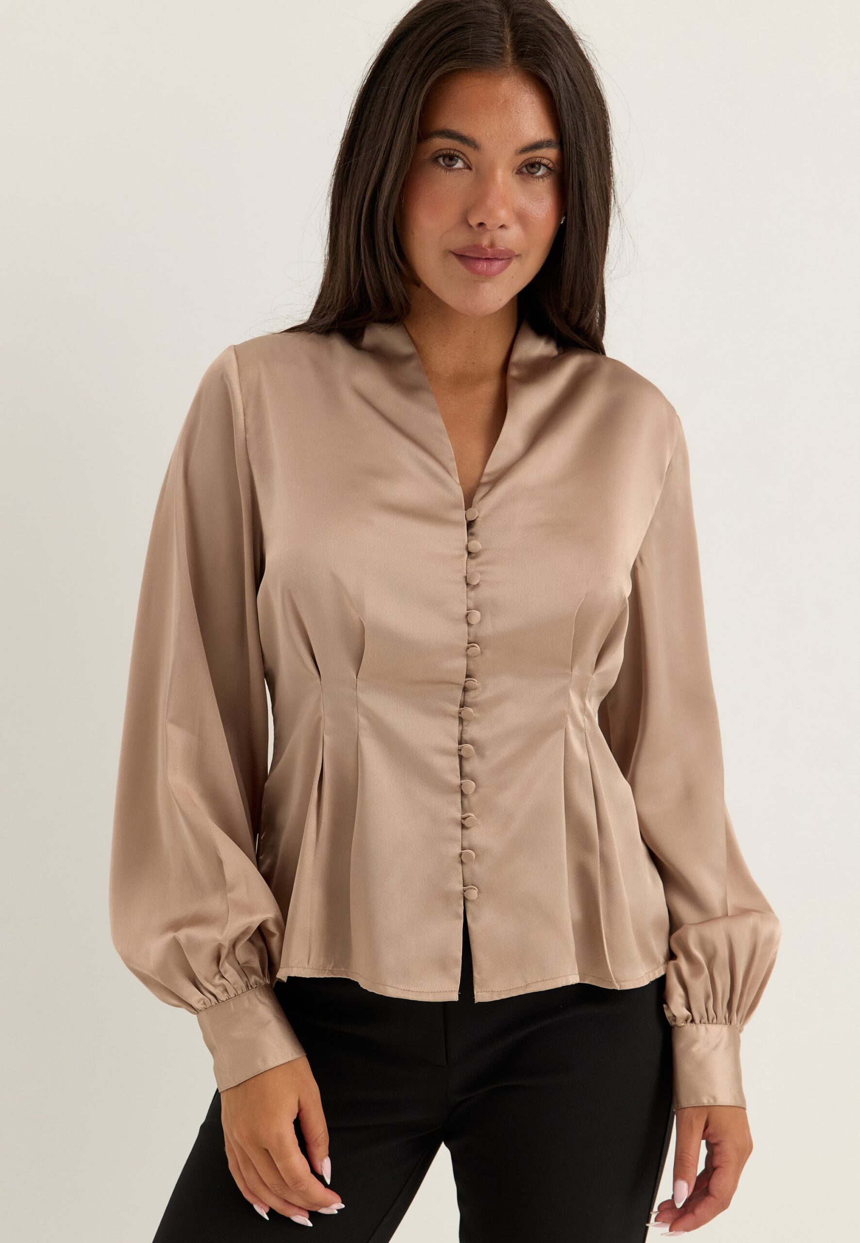 Pleated Satin Blouse Pleated Satin Blouse