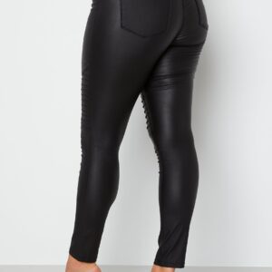Punk Biker Coated Jeans