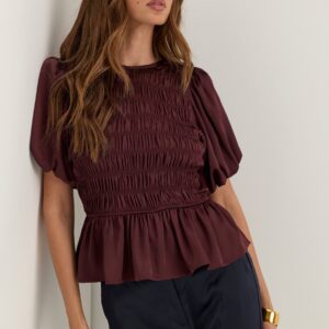 Smock Satin Blouse