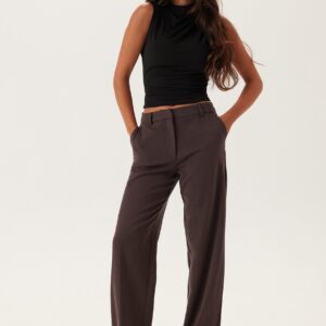Straight High Waist Suit Trousers