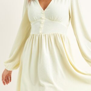 Structure Button Mini Dress