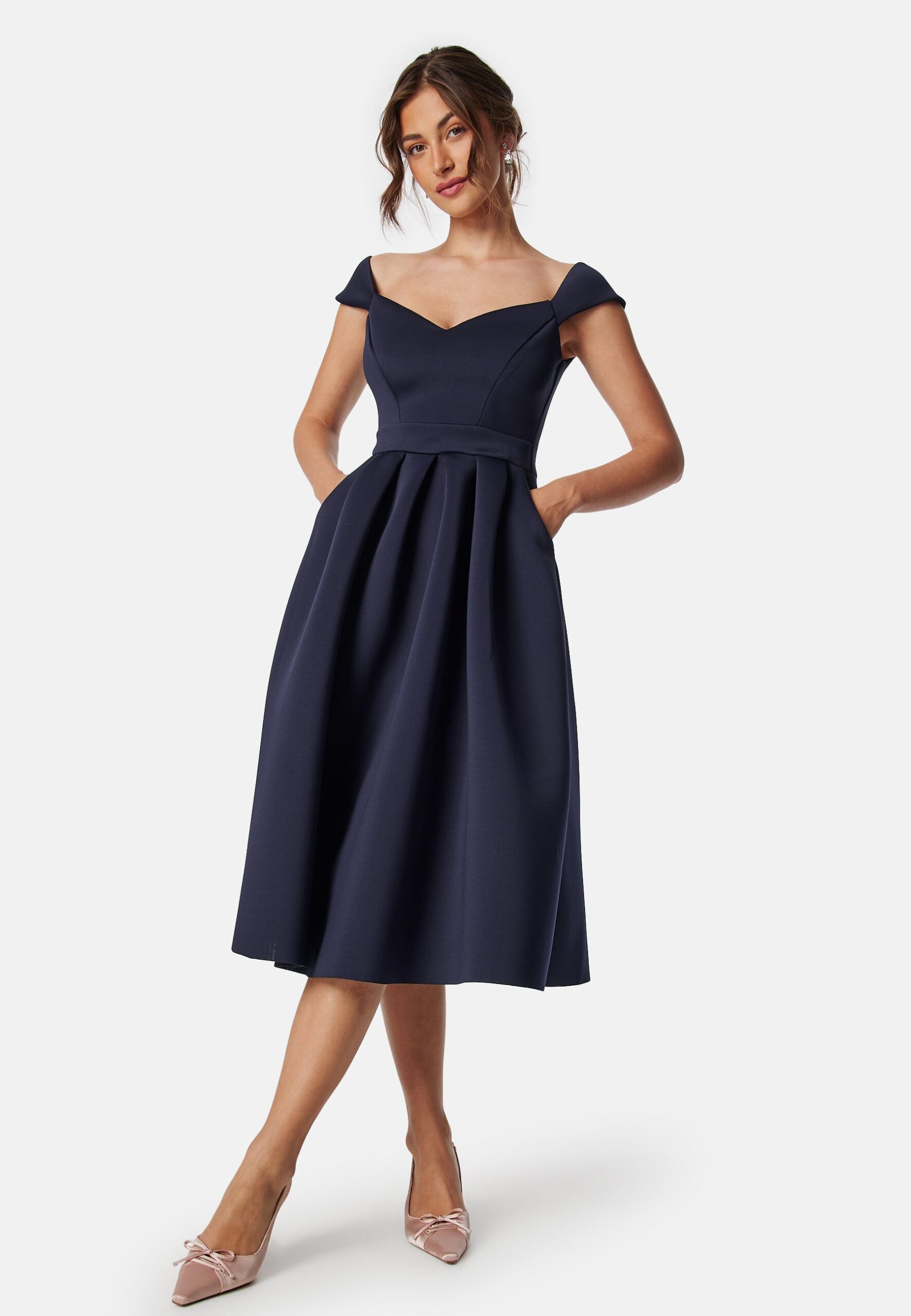 Sweetheart Bardot Midi Dress Sweetheart Bardot Midi Dress