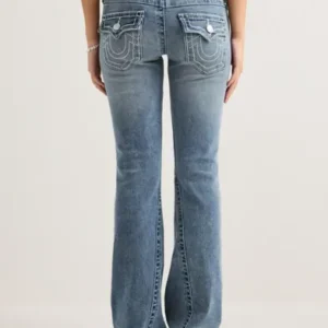 True Religion - Blå - Crystal Joey Lr Flare Big T
