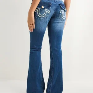 True Religion - Blå - Joey Braided Hs Flare