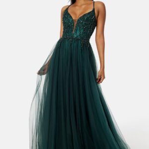 Tulle Back Lacing Evening Dress