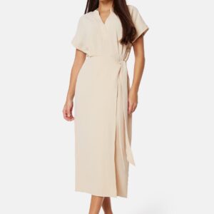 V-neck Short Sleeve Wrap Dress