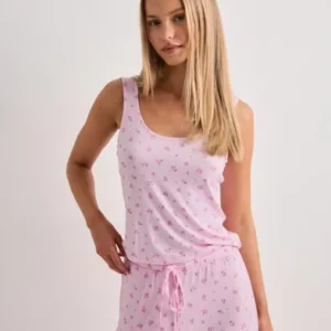 Vero Moda - Pink - Vmesther Aop Sl U-Neck Top Jrs
