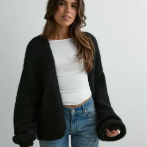 Vero Moda - Sort - Vmmaybe Ls Open Cardigan Noos