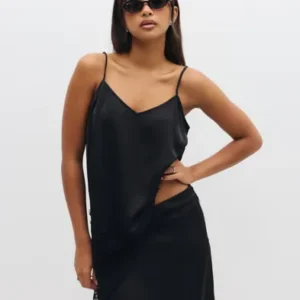 Vero Moda - Sort - Vmollie Lace Long Singlet Top Wvn
