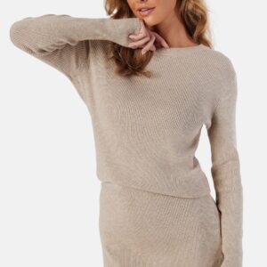 Vicomfy O-neck L/S KNIT TOP