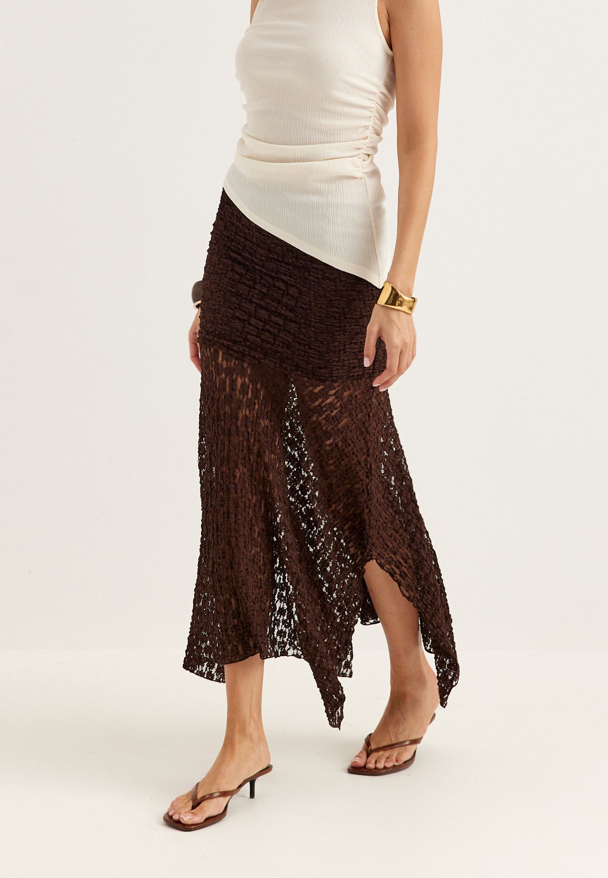 Waterfall Asymmetric Lace Skirt Waterfall Asymmetric Lace Skirt