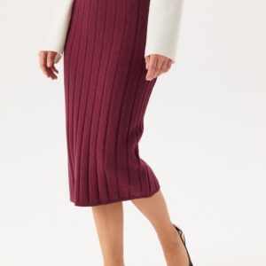 Wide Ribbed Wool Skirt