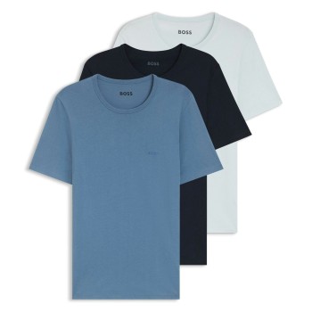 BOSS 3P Classic Regular Fit Crew Neck T-Shirt Blå/Blå bomuld Medium Herre BOSS 3P Classic Regular Fit Crew Neck T-Shirt Blå/Blå bomuld Medium Herre
