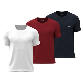 BOSS 3P Classic Regular Fit Crew Neck T-Shirt Rød/Blå bomuld Medium Herre BOSS 3P Classic Regular Fit Crew Neck T-Shirt Rød/Blå bomuld Medium Herre
