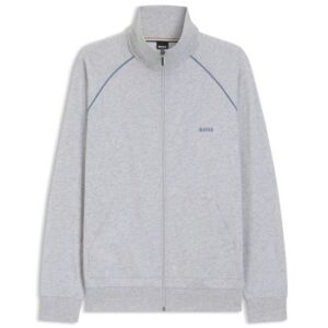 BOSS Mix and Match Zip Jacket Gråmelerad bomuld Medium Herre