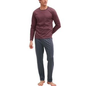 Calida Relax Streamline Long Pyjama Rød/Grå bomuld Small Herre