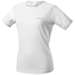 Craft Active Run Tee Hvid 44-XXL til løb - Let og åndbar komfort til aktive kvinder