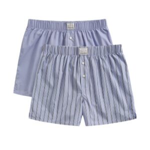 Gant 2P Striped Boxer Shorts Lyseblå bomuld Medium Herre