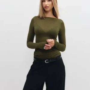 Hunkemöller - Grøn - Top Ls Boatneck Intimates