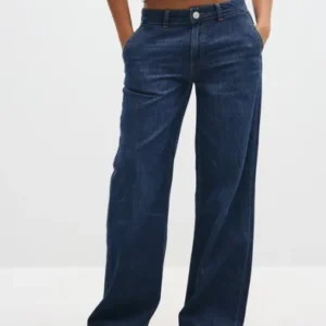 Nelly - Blå - Loose Denim Suit Pants