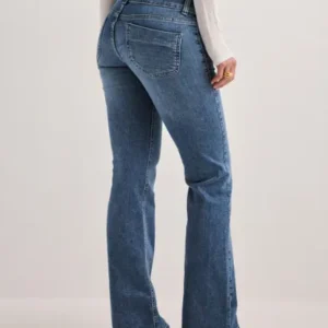 Only - Blå - Onlebba Low Bootcut Dnm Jeans RIM50