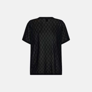 Oversize t-shirt "Mesh" | Polyamid | Sort