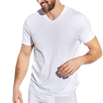 Panos Emporio Bamboo V-neck Tee Hvid Small Herre Panos Emporio Bamboo V-neck Tee Hvid Small Herre