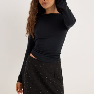 Pckamil Rhinestones Hw Mini Skirt