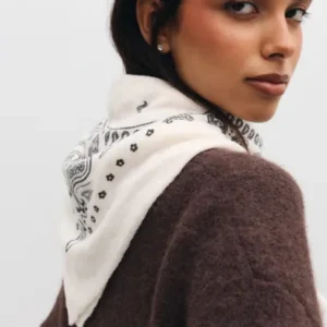 Pieces - Beige - Pcnovis Small Square Scarf Noos