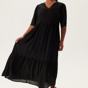 Puff Sleeve Viscose Dress