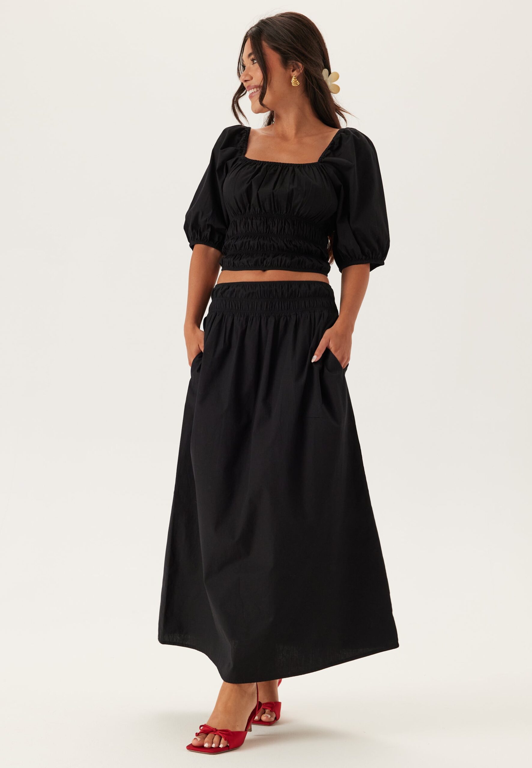 Smock Waist Maxi Skirt Smock Waist Maxi Skirt